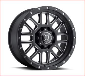 ICON ALPHA 20" SATIN BLACK W MILLED FINISH ICON ALPHA 20" SATIN BLACK W MILLED FINISH