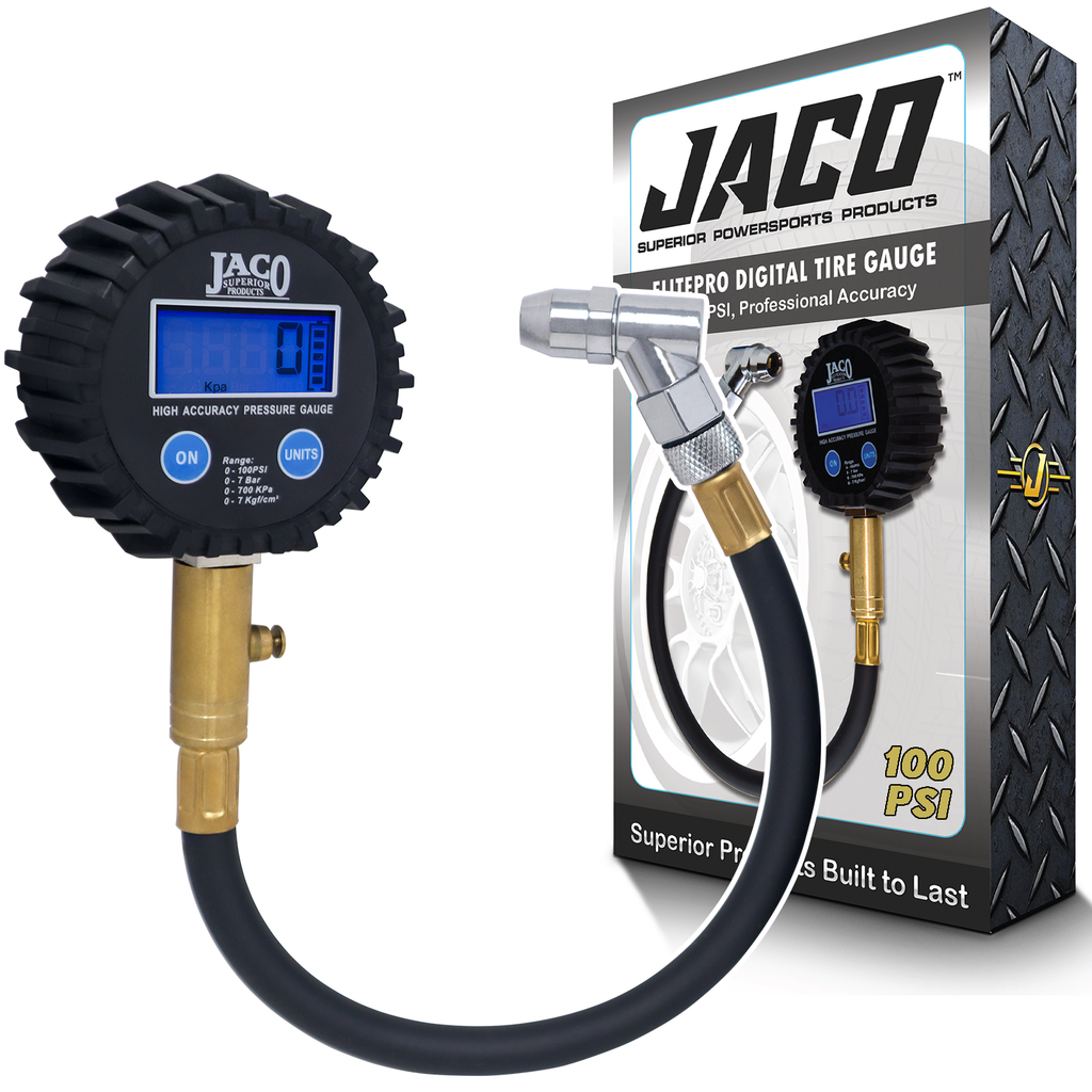 JACO ElitePro Digital Tire Pressure Gauge - 100 PSI  JACO ElitePro Digital Tire Pressure Gauge - 100 PSI